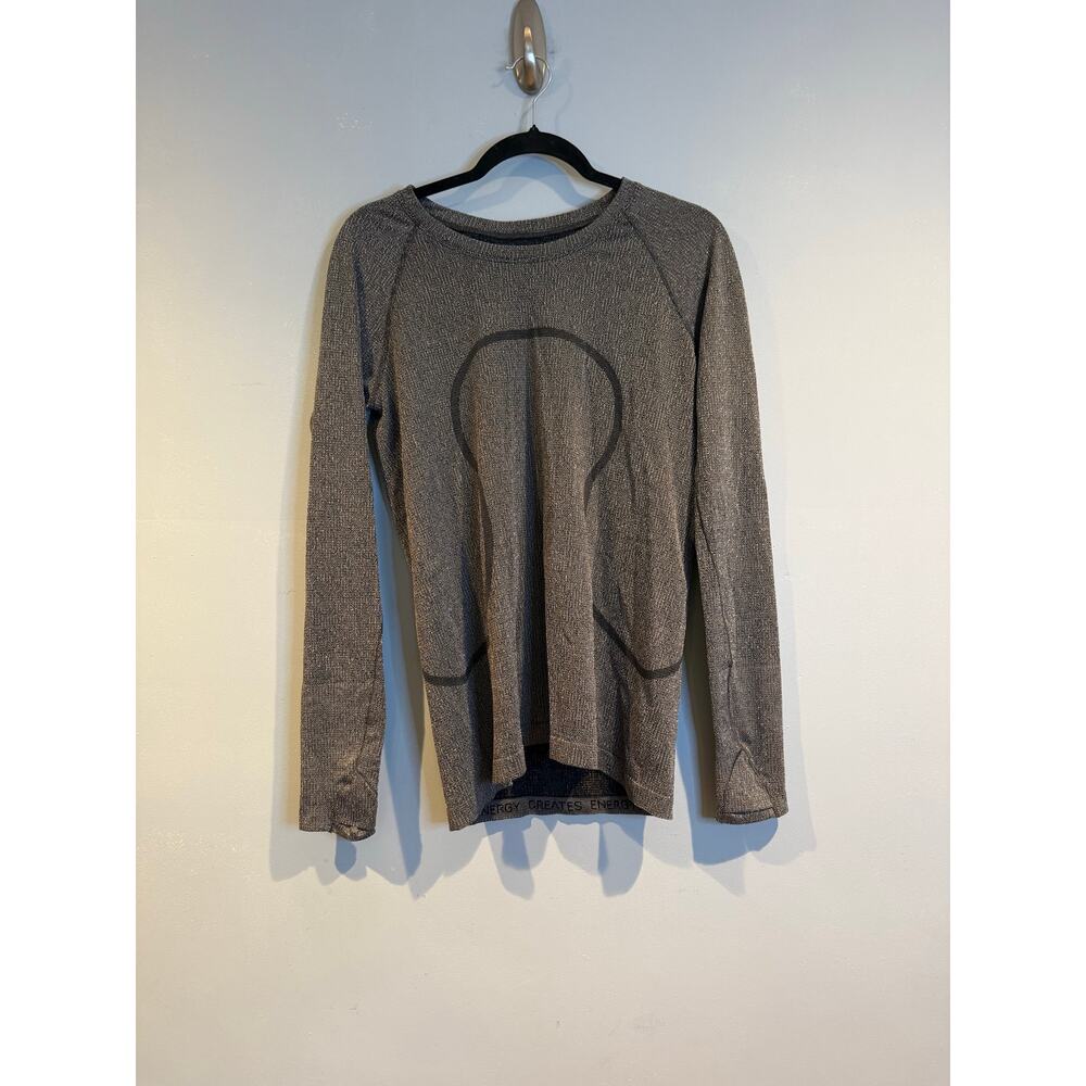 Lululemon Long Sleeve Performance Top – Size 10 – Heathered Charcoal Gray